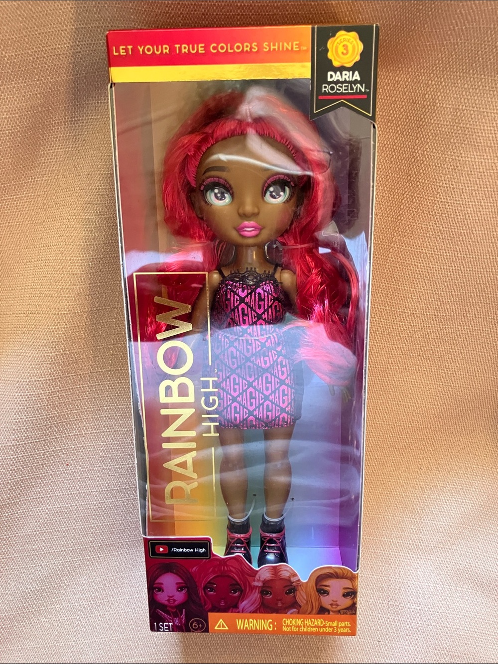 Rainbow Daria Roselyn Doll - Pink & Red Hair